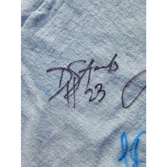 Vintage Miami Hurricanes Signed Autograph Gray Delta USA T-Shirt Size L - Picture 9 of 10